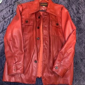 Womens Red leather jacket